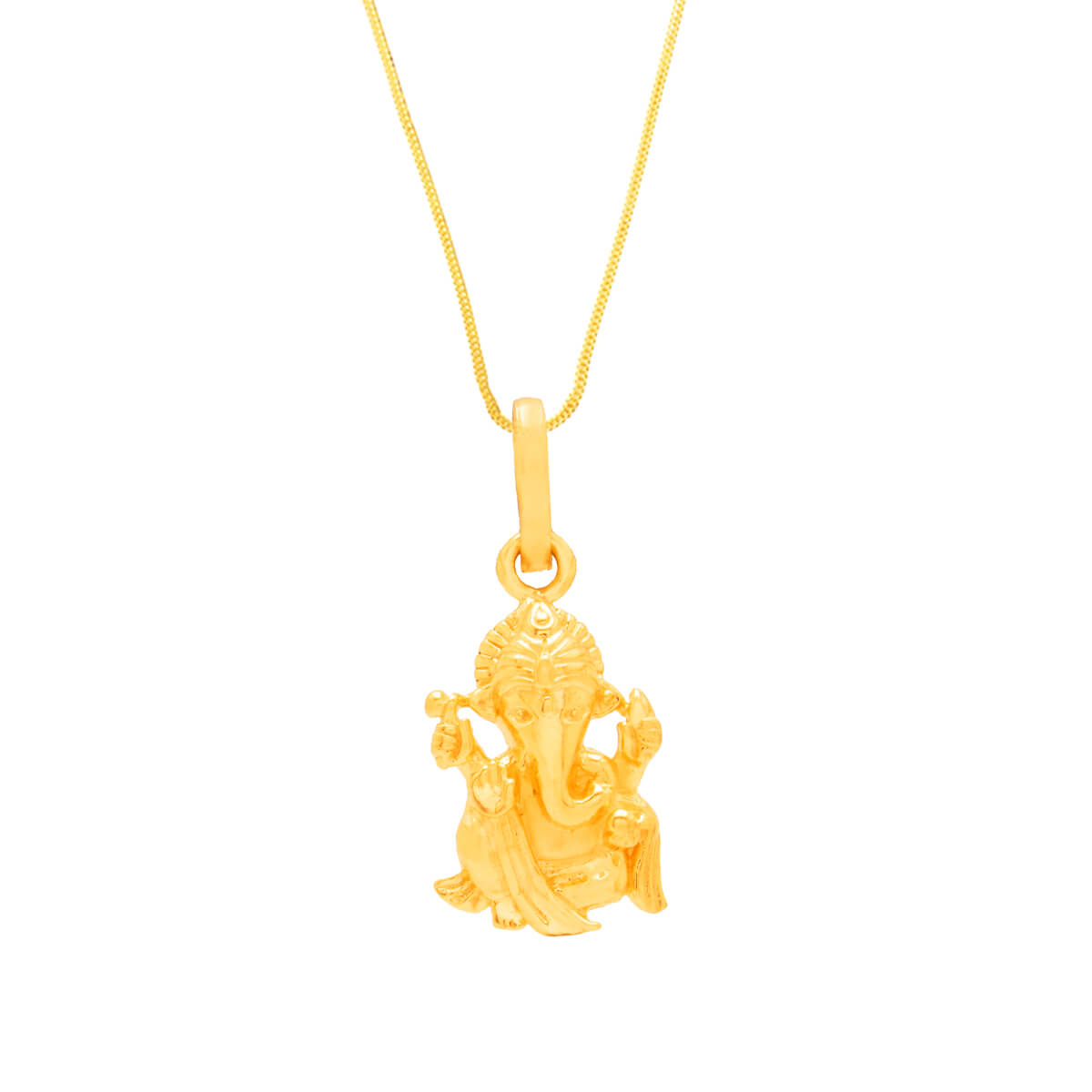 Precious Vinayaka Gold God Pendant with Free Gold Coin