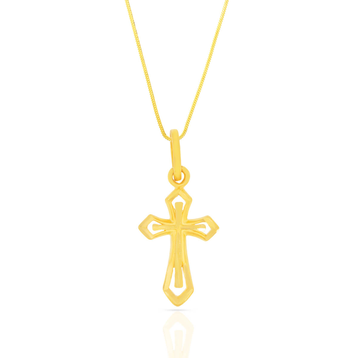 Faithful Cross Gold God Pendant