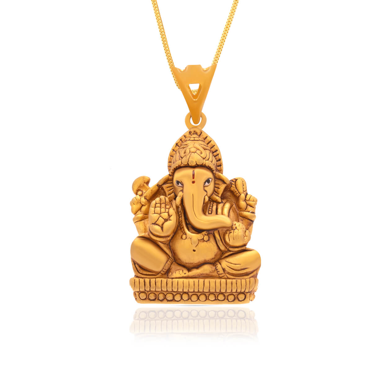 Antique Gold Finish Ganesha Gold God Pendant