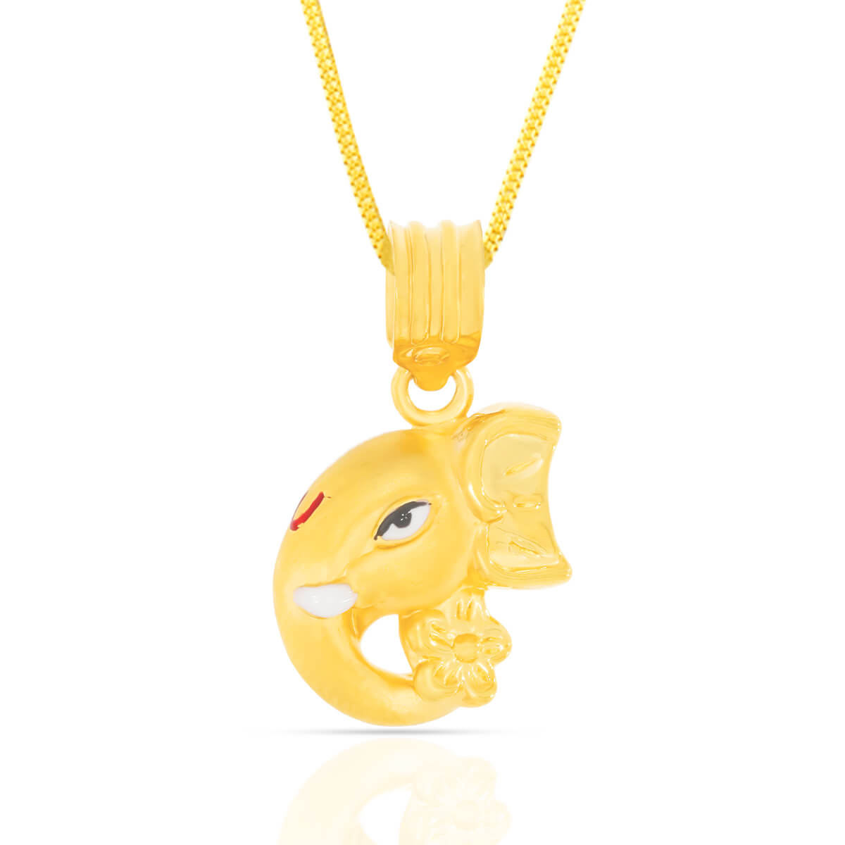 Ekadant Ganpati Gold God Pendant