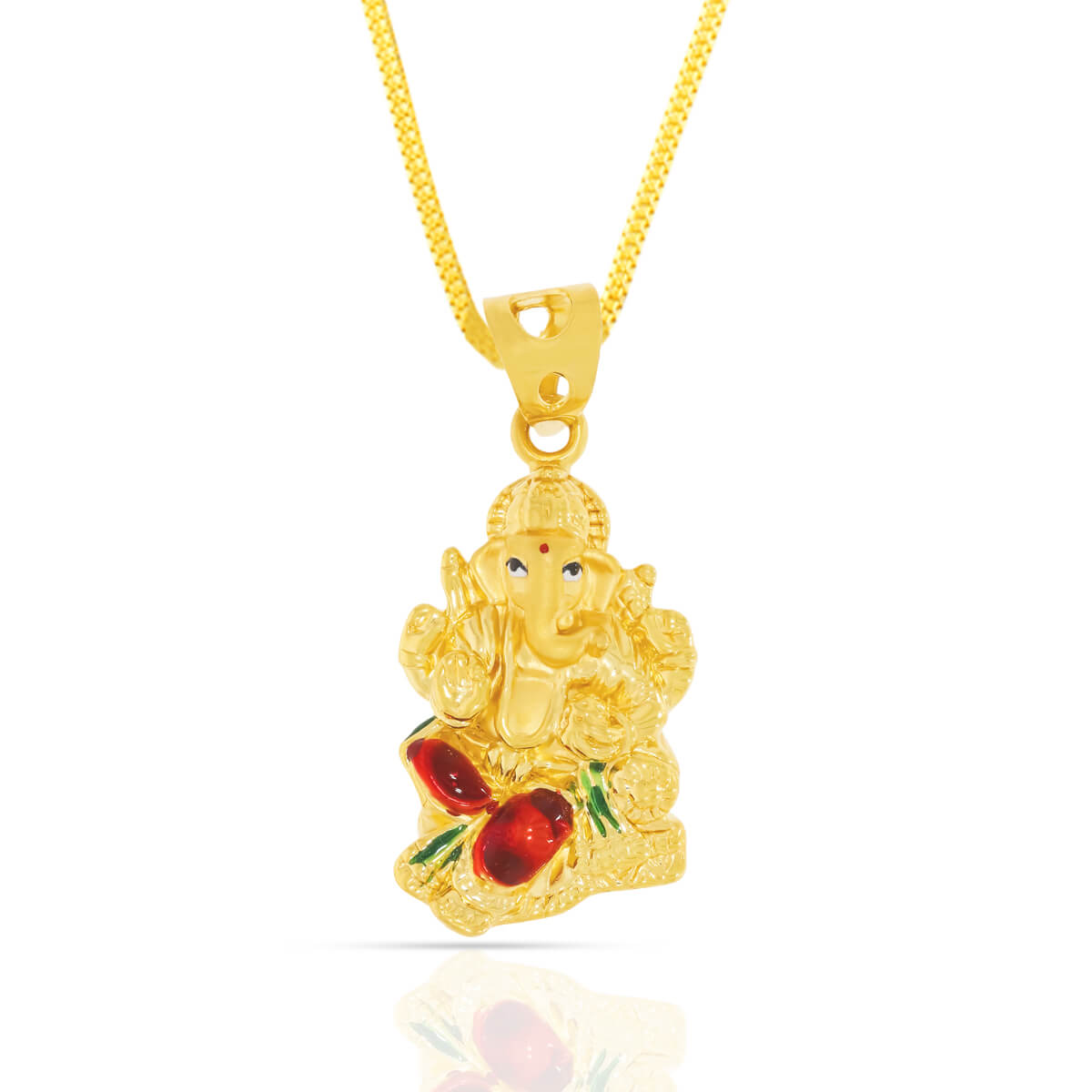 Ganesha Gajananaya Gold God Pendant