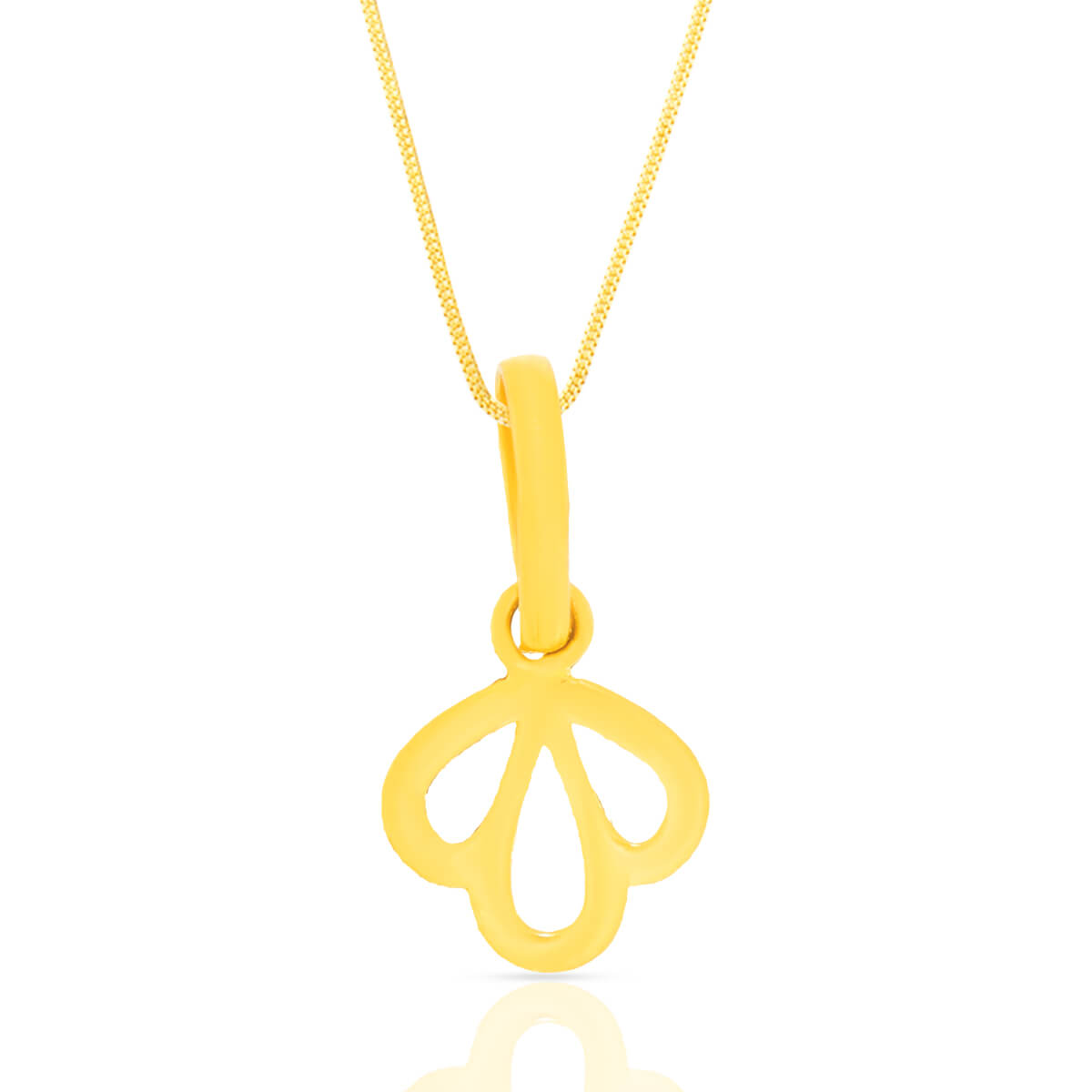 Floral Cut Gold Pendant