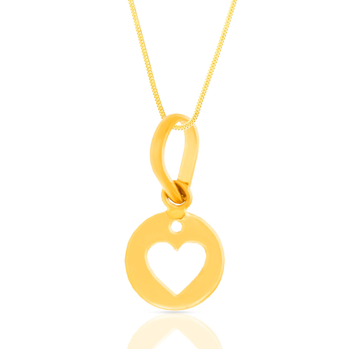 Heart Design Tiny Gold Pendant with Free Gold Coin