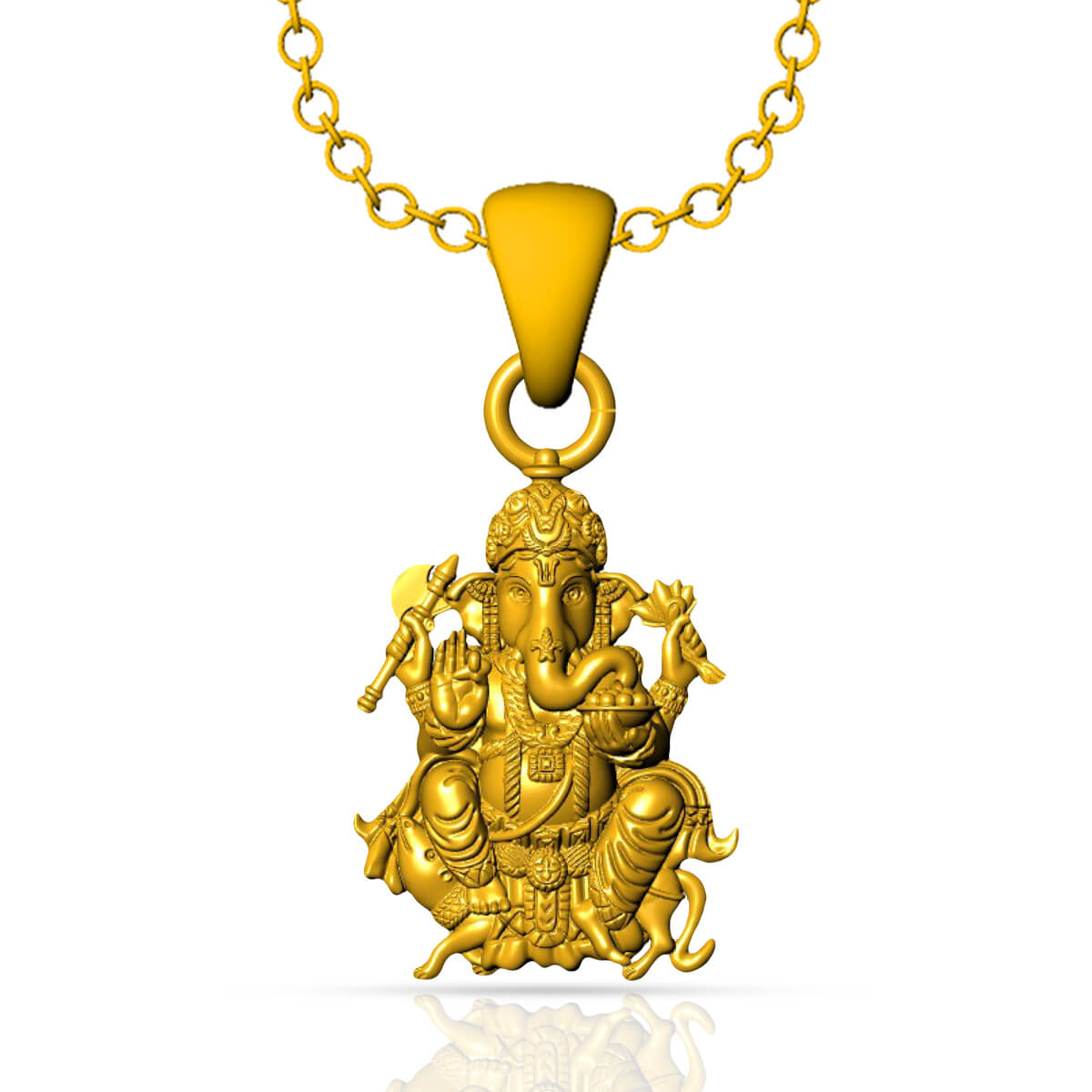 Vinayak Ganpati God Gold Pendant