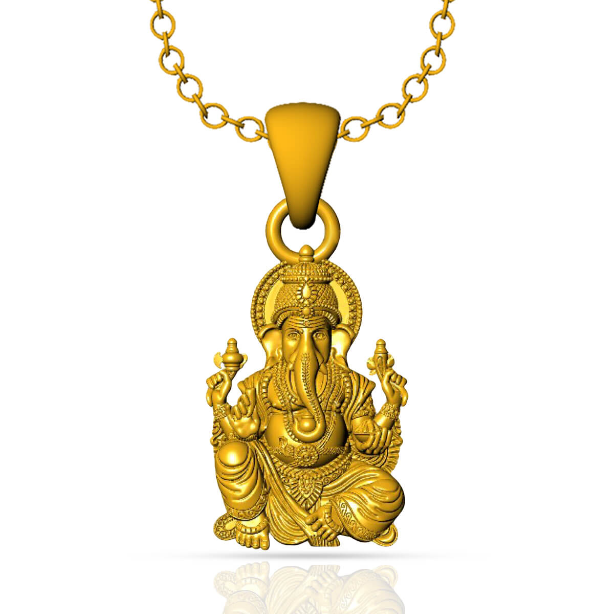 Mangalsutri Gnesha Gold God Pendant