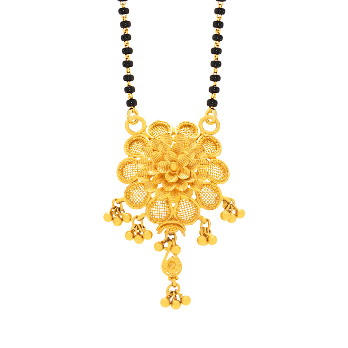 Floral Blur Gold Pendant with Free Gold Coin