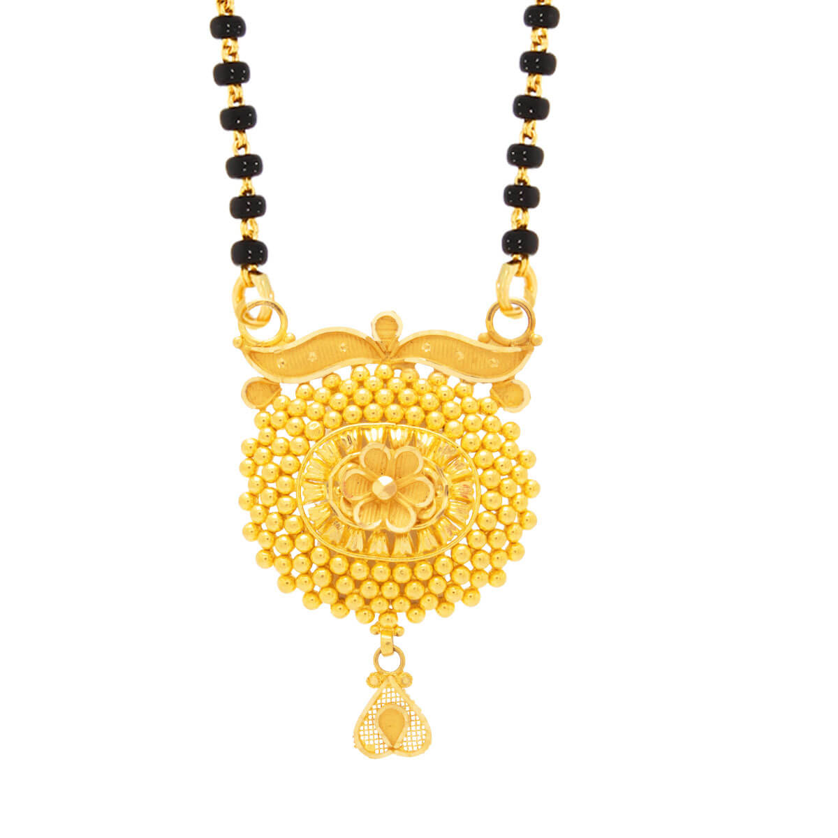 Sirat Gold Mangalsutra Pendant with Free Gold Coin