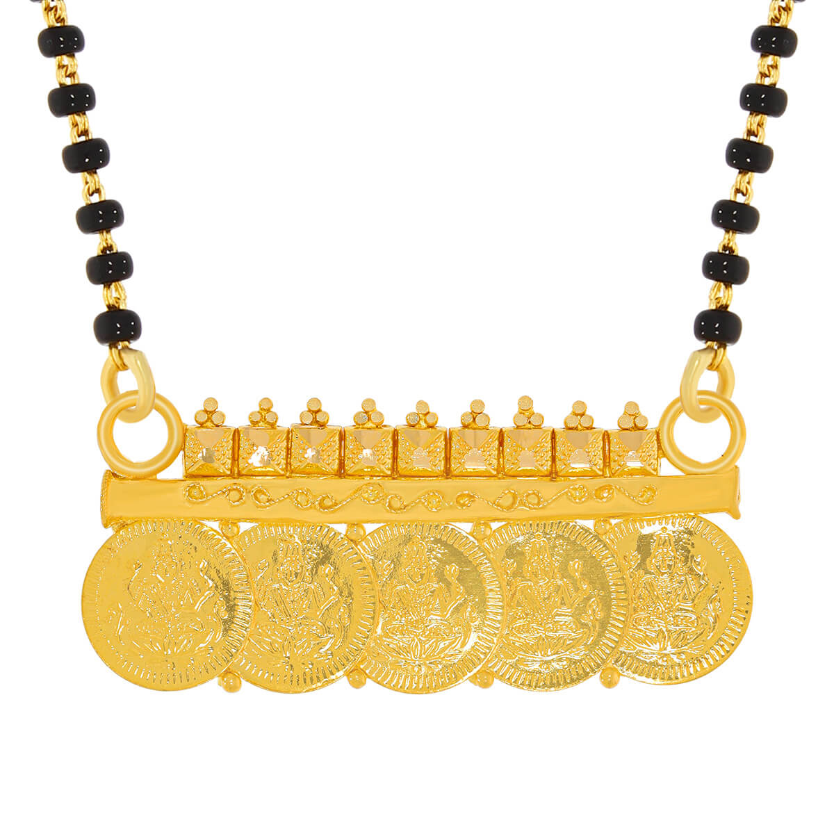 Panchdhatu Laxmi Gold Mangalsutra Pendant