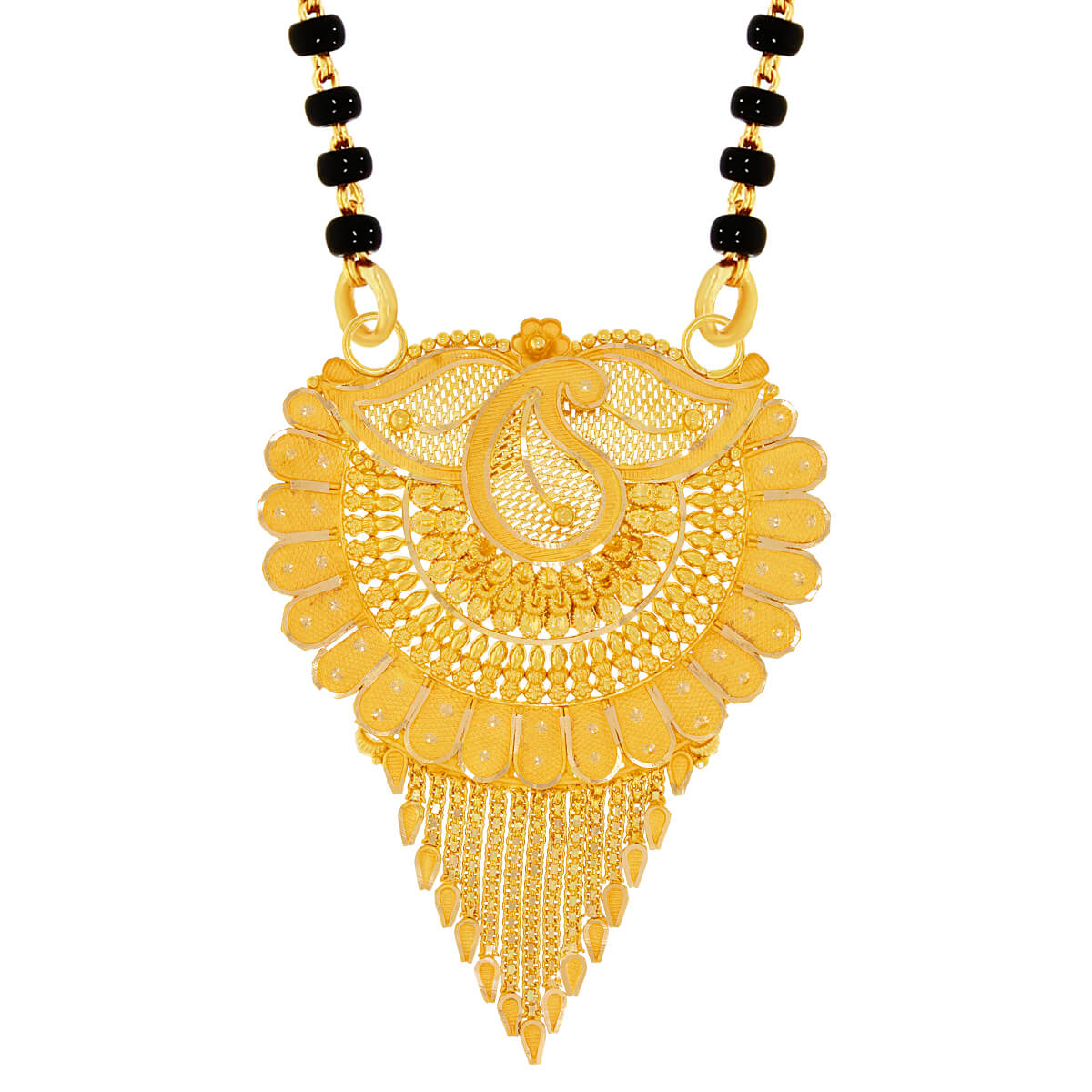 Innovative Gold Mangasutra Pendant with Free Gold Coin