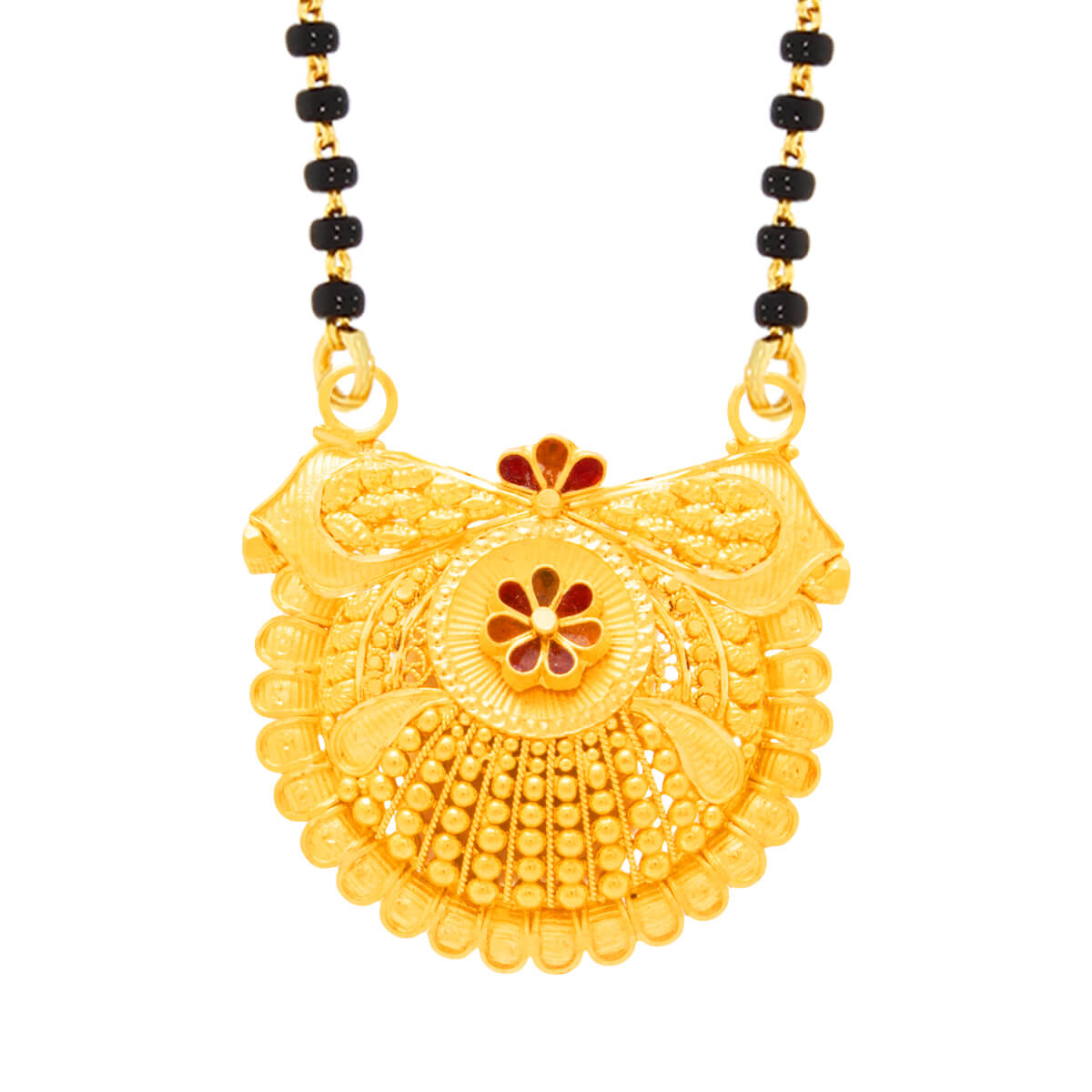 Saviksha Gold Mangalsutra Pendant with Free Gold Coin