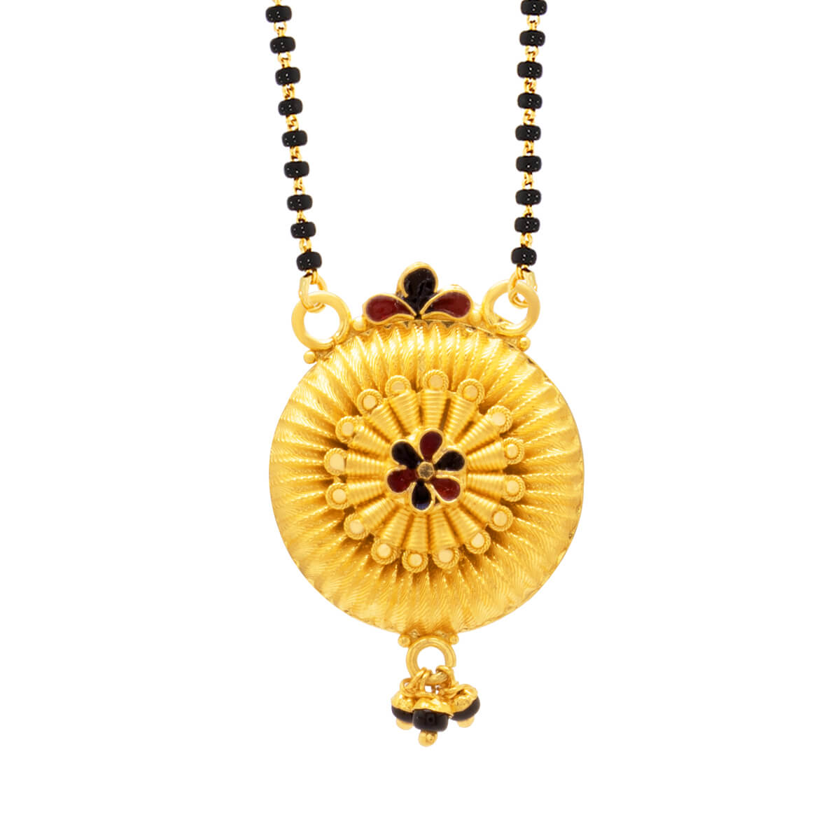 Glamorous Amaira Gold Mangalsutra Pendant with Free Gold Coin