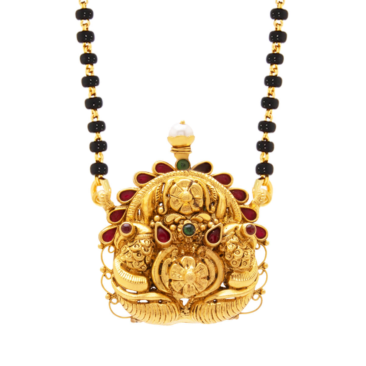 Rishank Gold Mangalsutra Pendant with Free Gold Coin