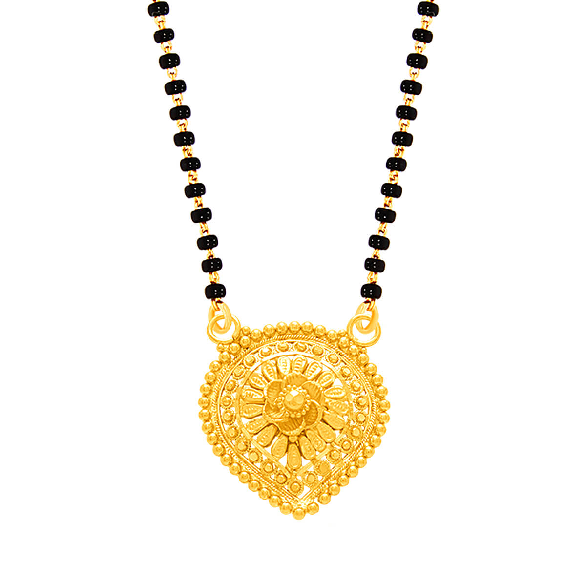 Eshani Gold Mangalsutra Pendant with Free Gold Coin