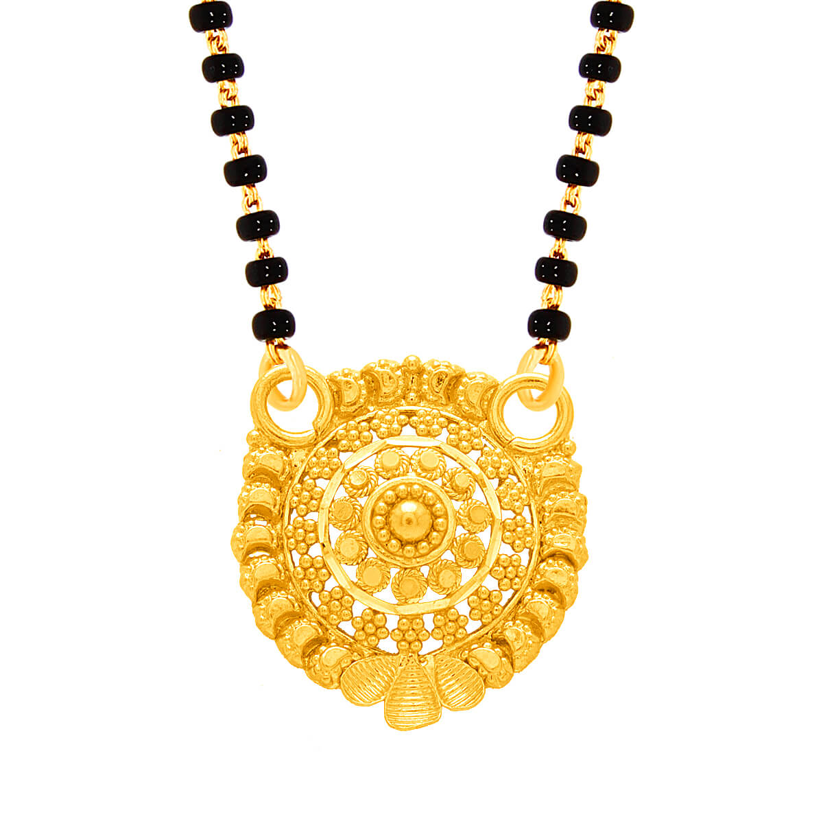 Danishta Gold Mangalsutra Pendant with Free Gold Coin