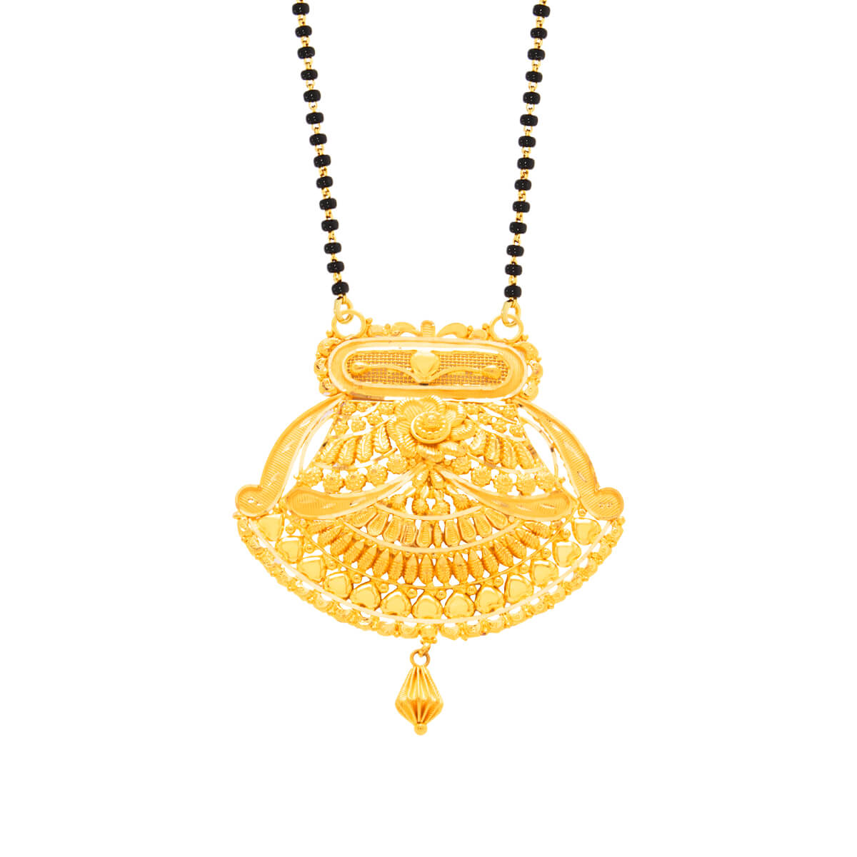 Uzmaya Gold Mangalsutra Pendant with Free Gold Coin