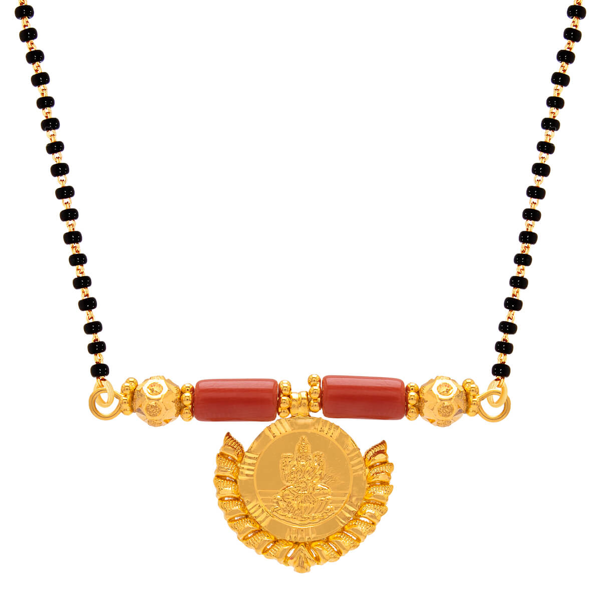 Golden Vows Traditional Gold Mangalsutra Pendant with Free Gold Coin