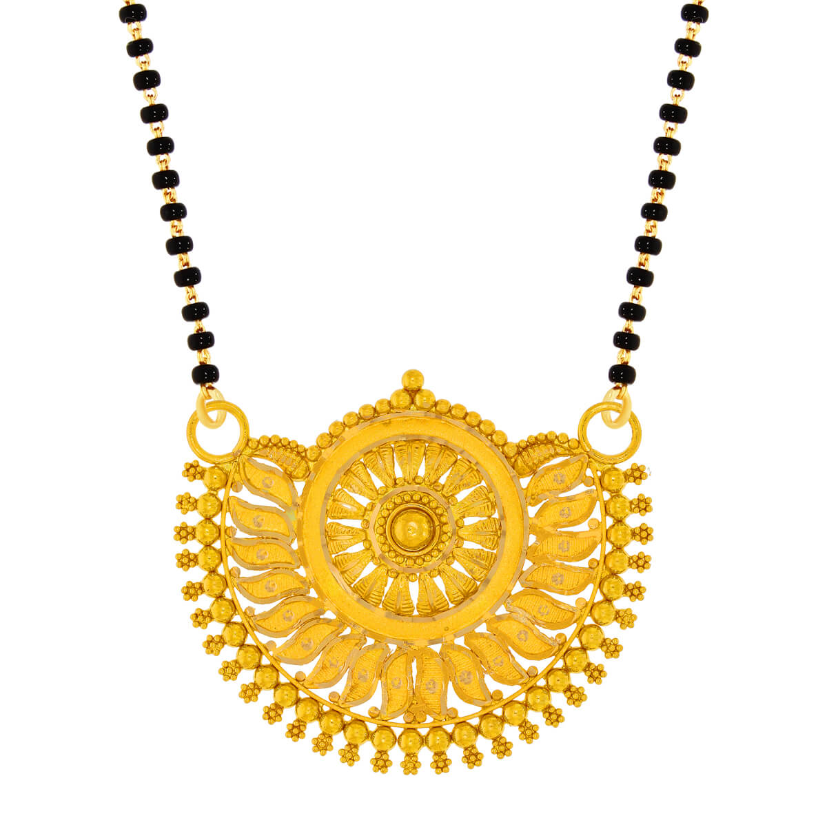 Radiant Union Gold Mangalsutra Pendant with Free Gold Coin