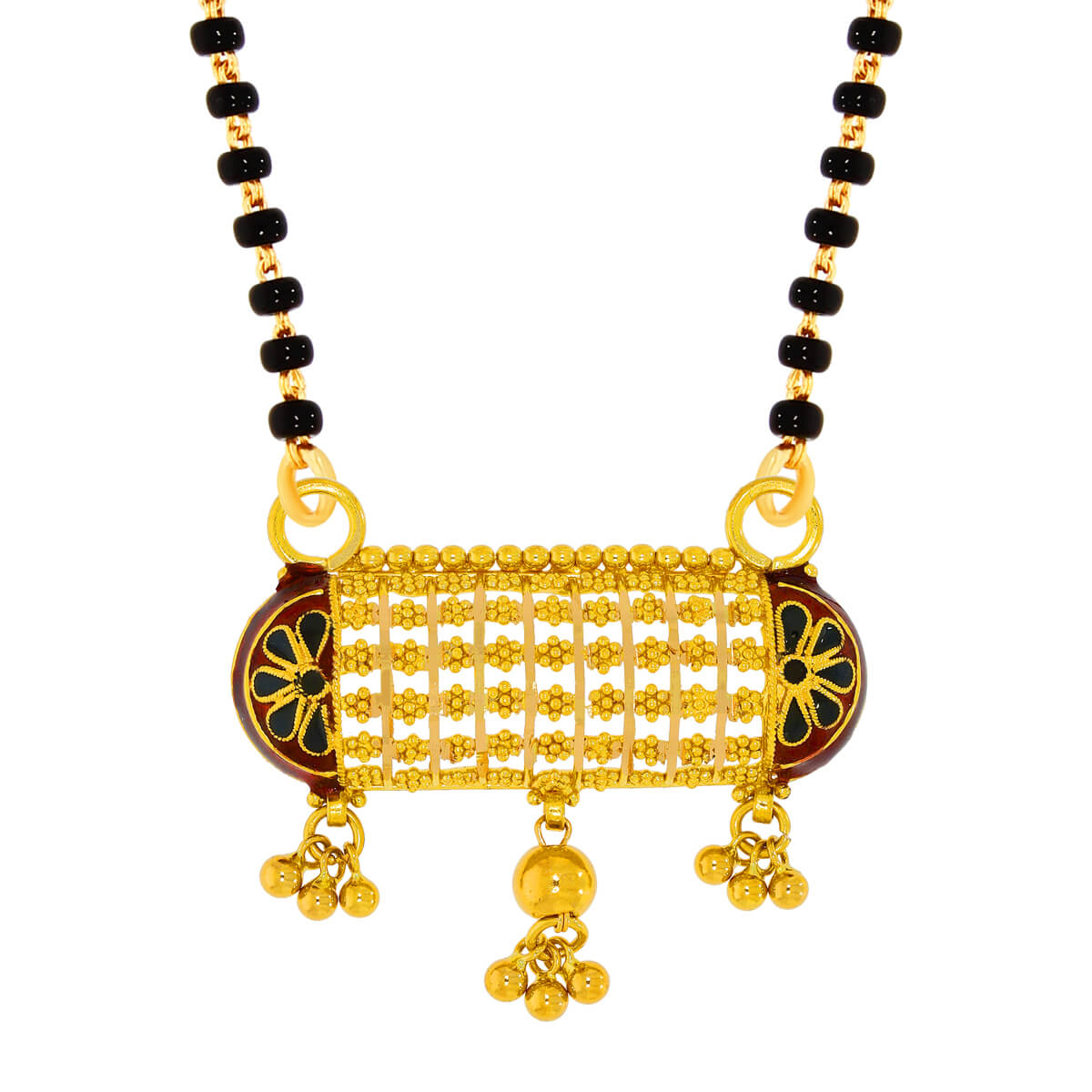 Sacred Vows Gold Mangalsutra Pendant with Free Gold Coin