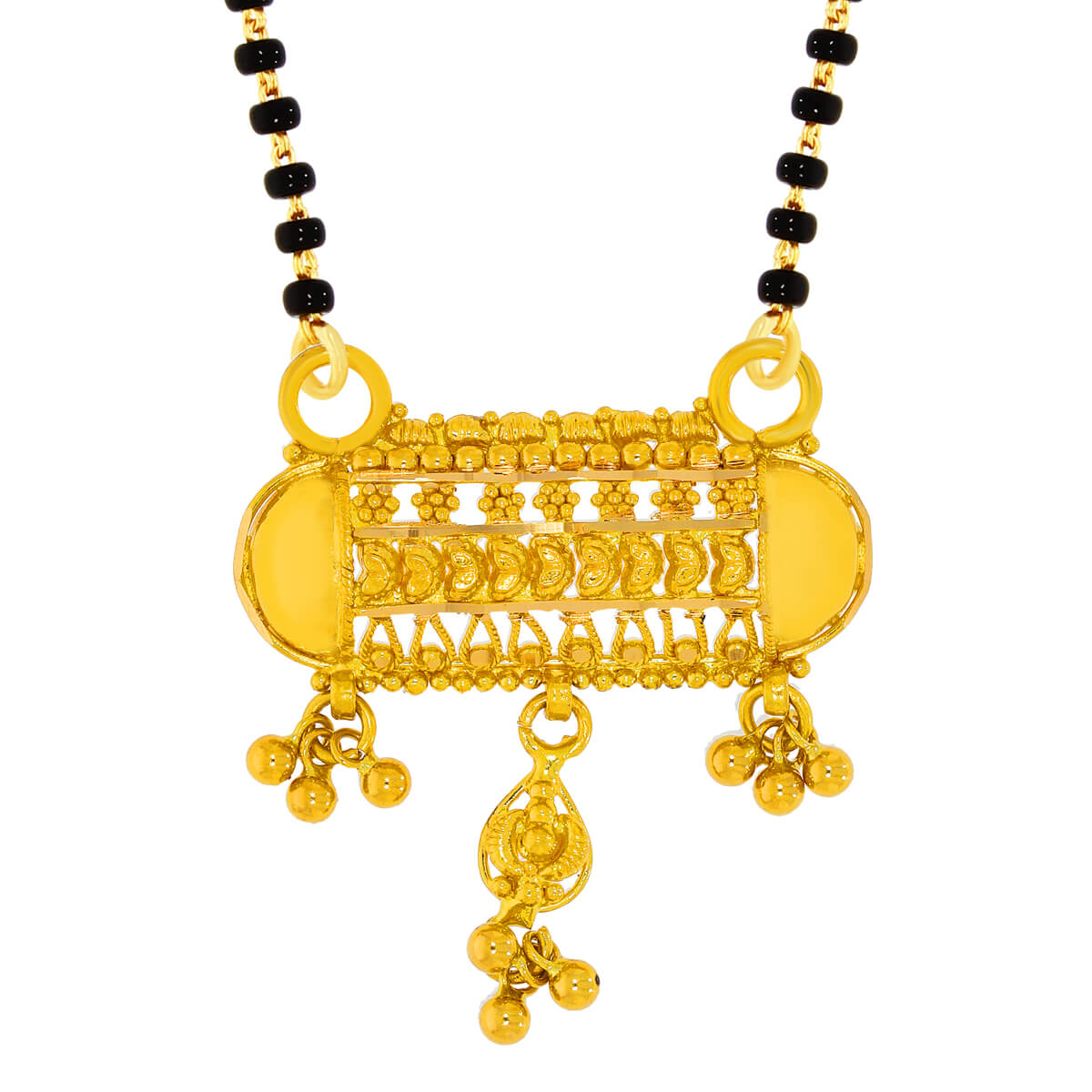 Eternal Romance Gold Mangalsutra Pendant with Free Gold Coin