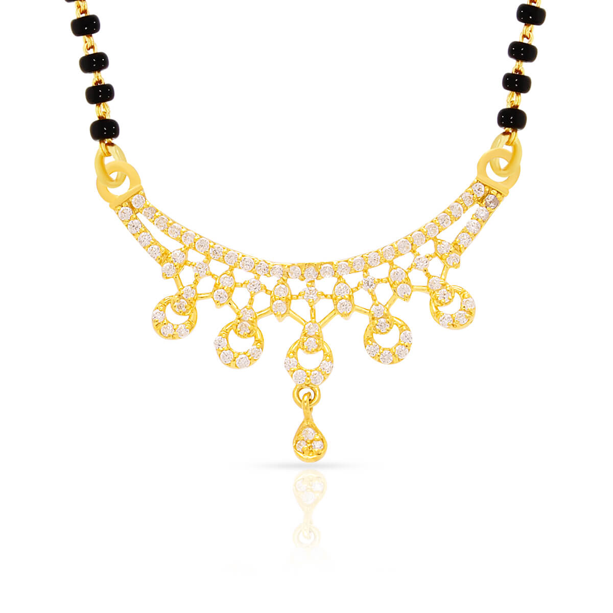 Gold Mangalsutra Pendant with Free Gold Coin