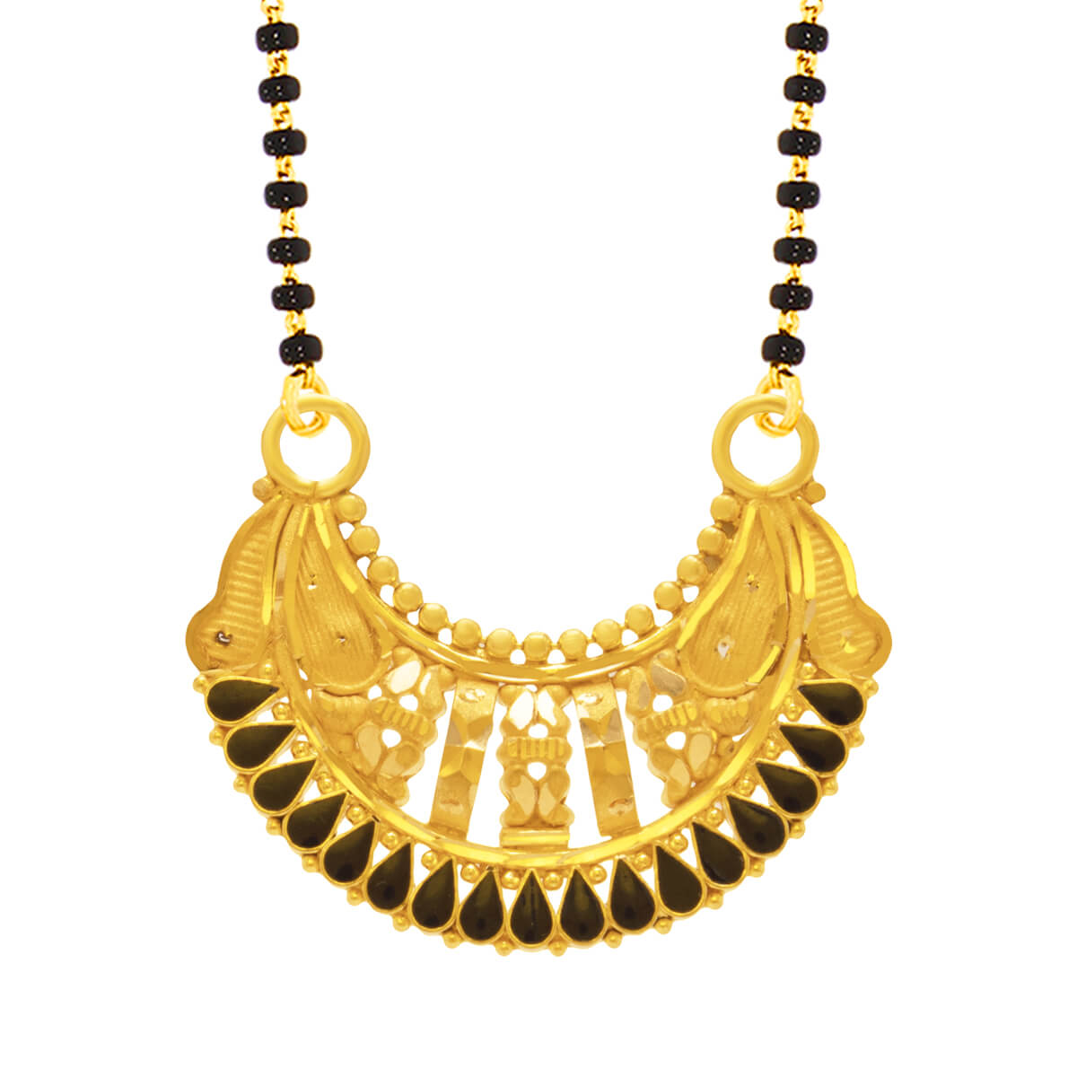 Vridisha Gold Mangalsutra Pendant with Free Gold Coin