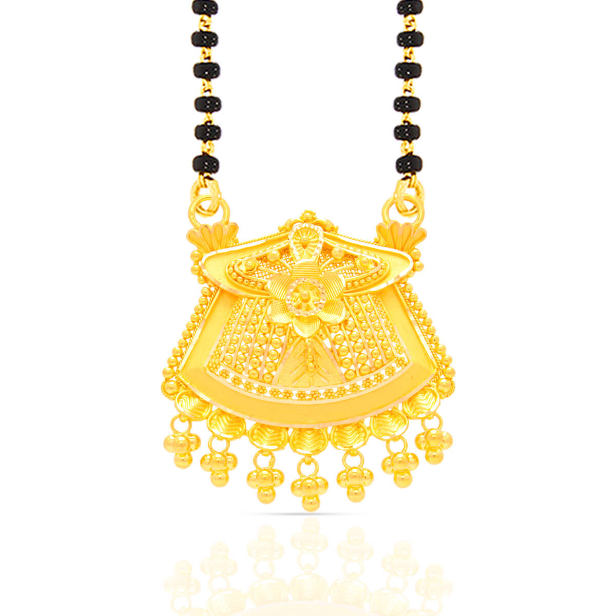 Blessed Adornments Gold Mangalsutra Pendant with Free Gold Coin