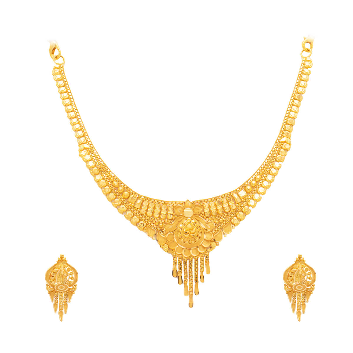 Tanuya Gold Necklace Set with Free Gold Coin