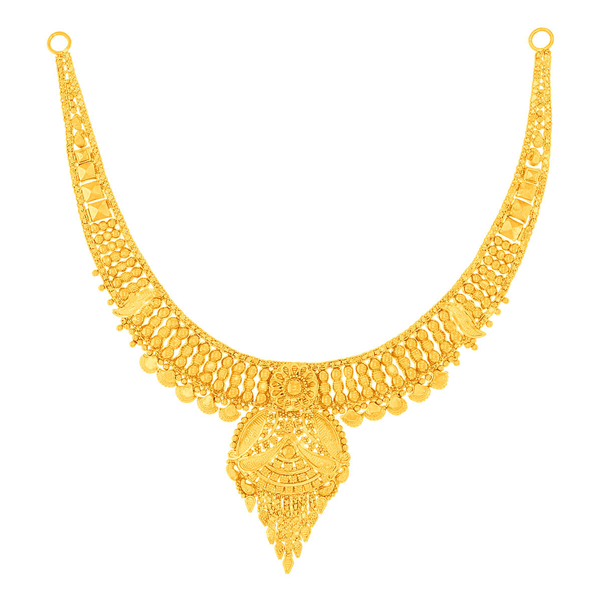 Drishani Stunning Gold Necklace with Free Gold Coin