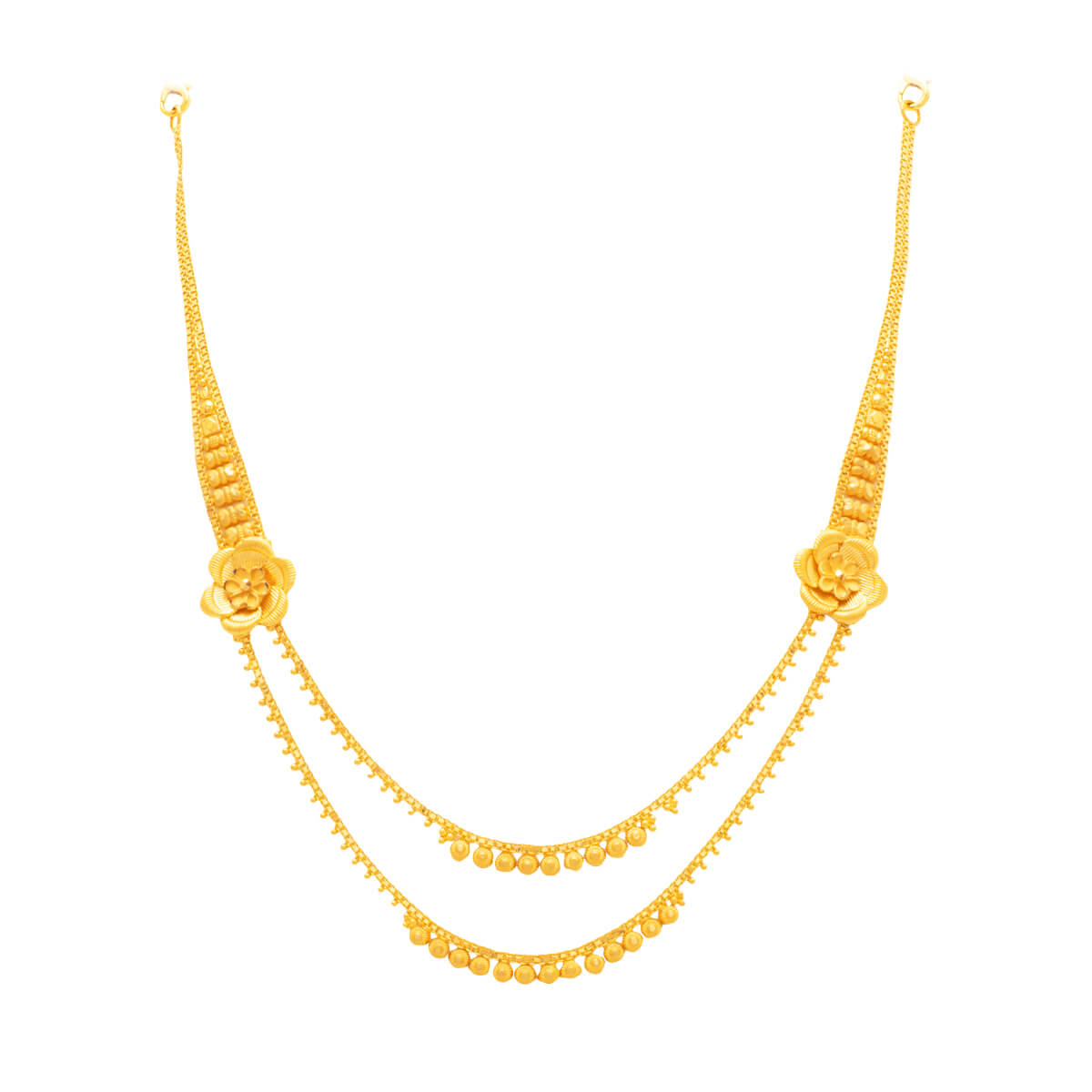 Aahana Gold Necklace with Free Gold Coin