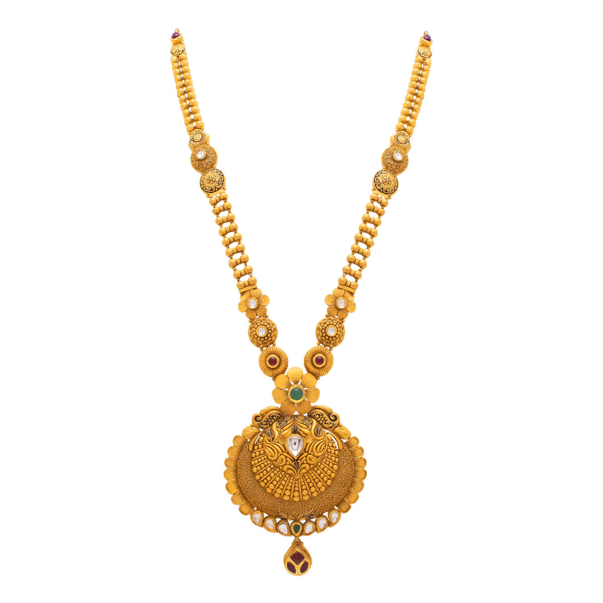 Harshika Gold Necklace with Free Gold Coin