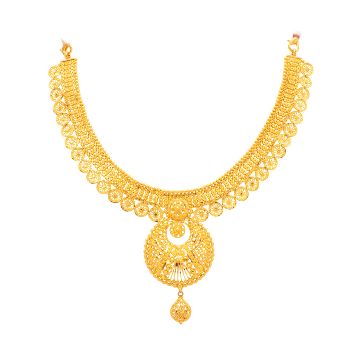 Keshavi Gold Necklace with Free Gold Coin