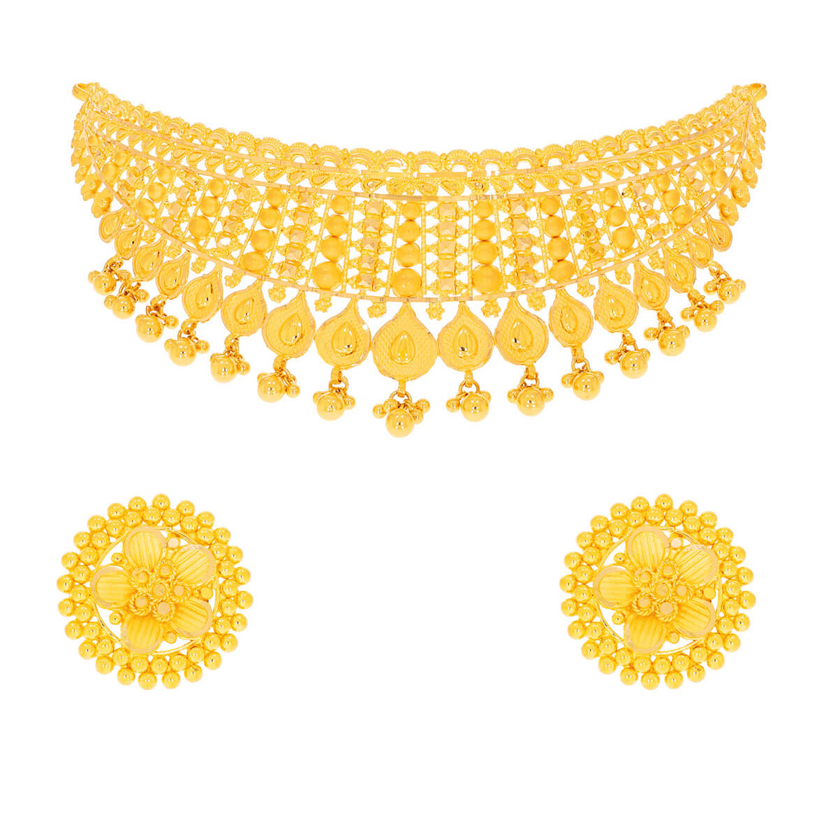 Wondrous Gold Necklace Set with Free Gold Coin