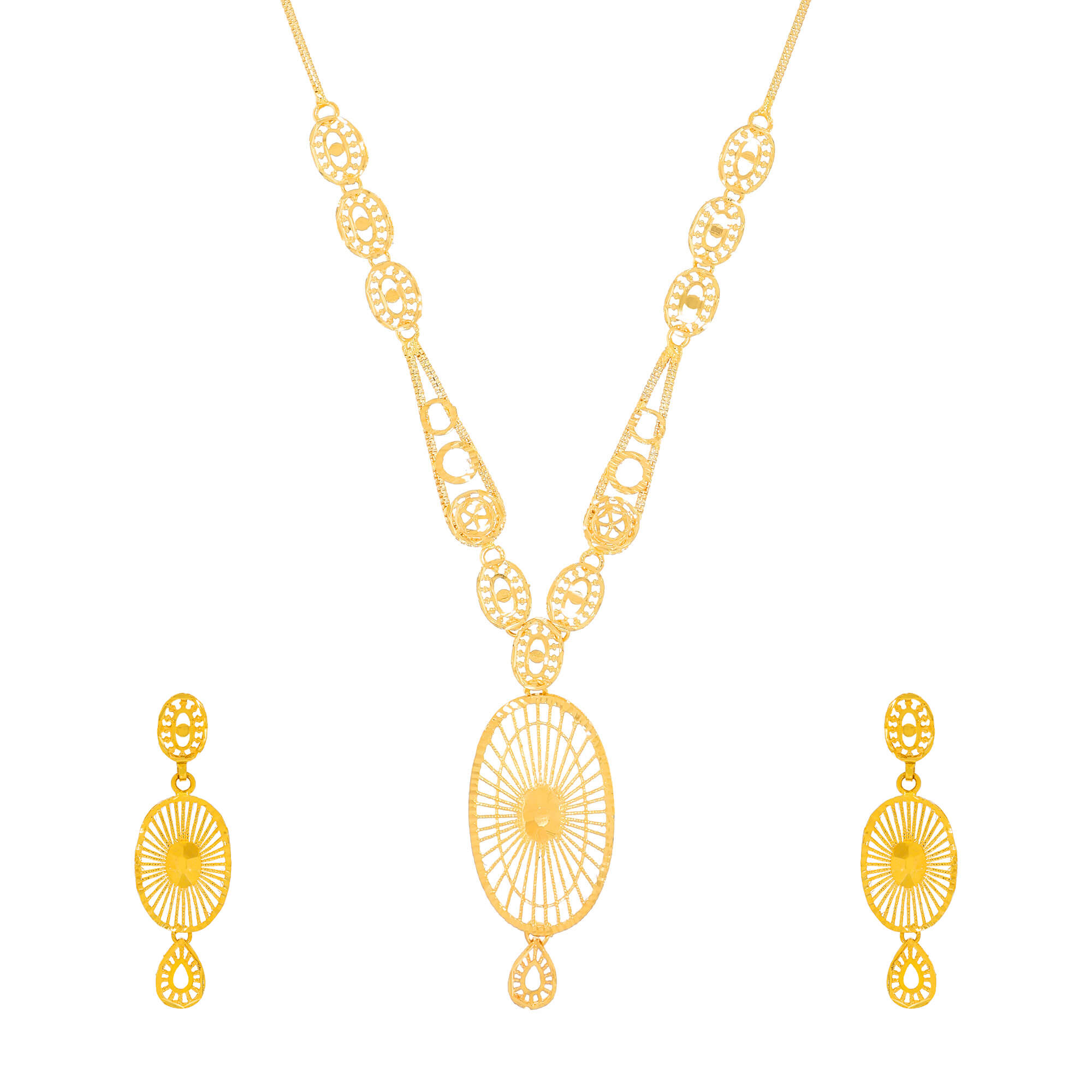 Vilasani Gold Necklace Set with Free Gold Coin