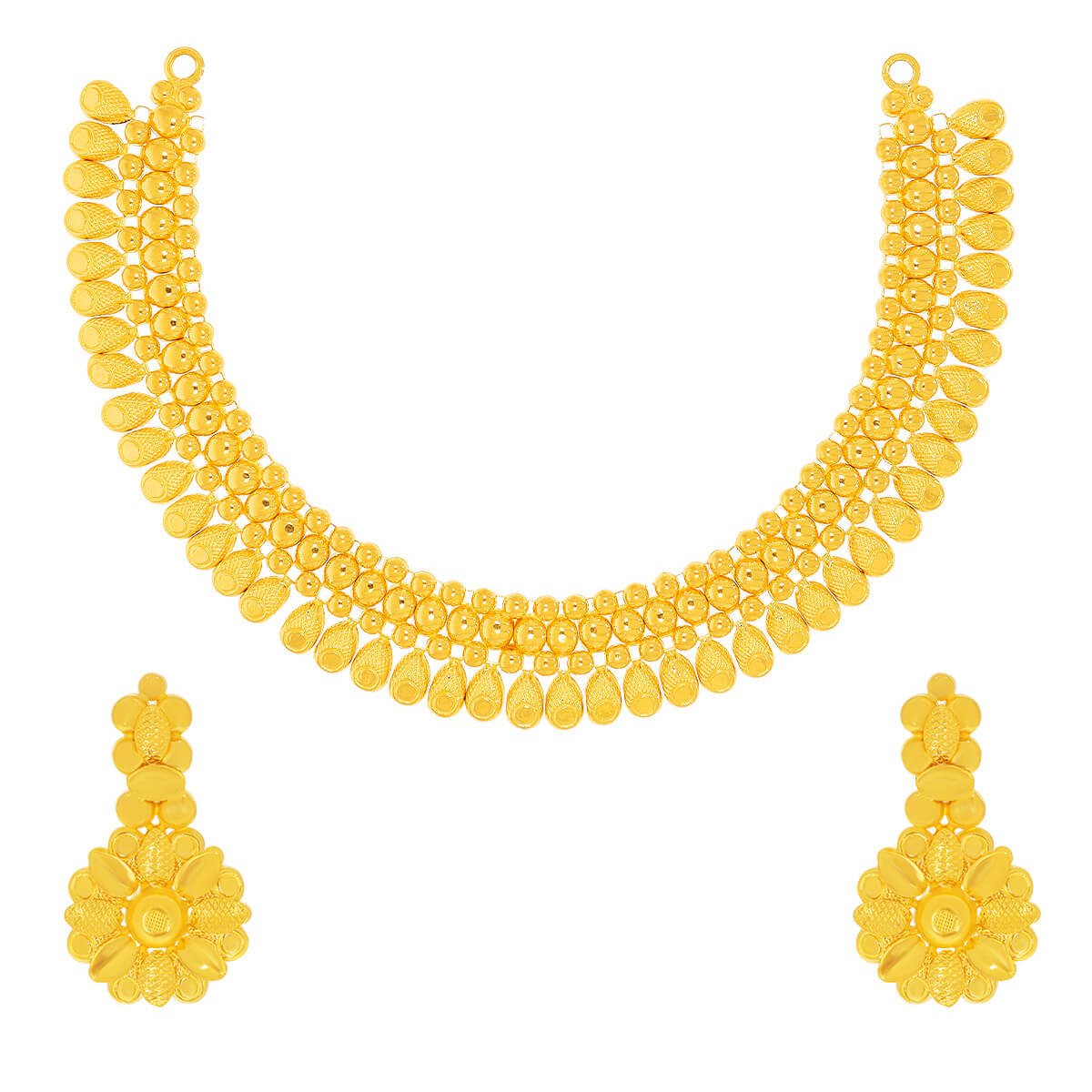 Gorgeous Paisley Gold Necklace Set with Free Gold Coin