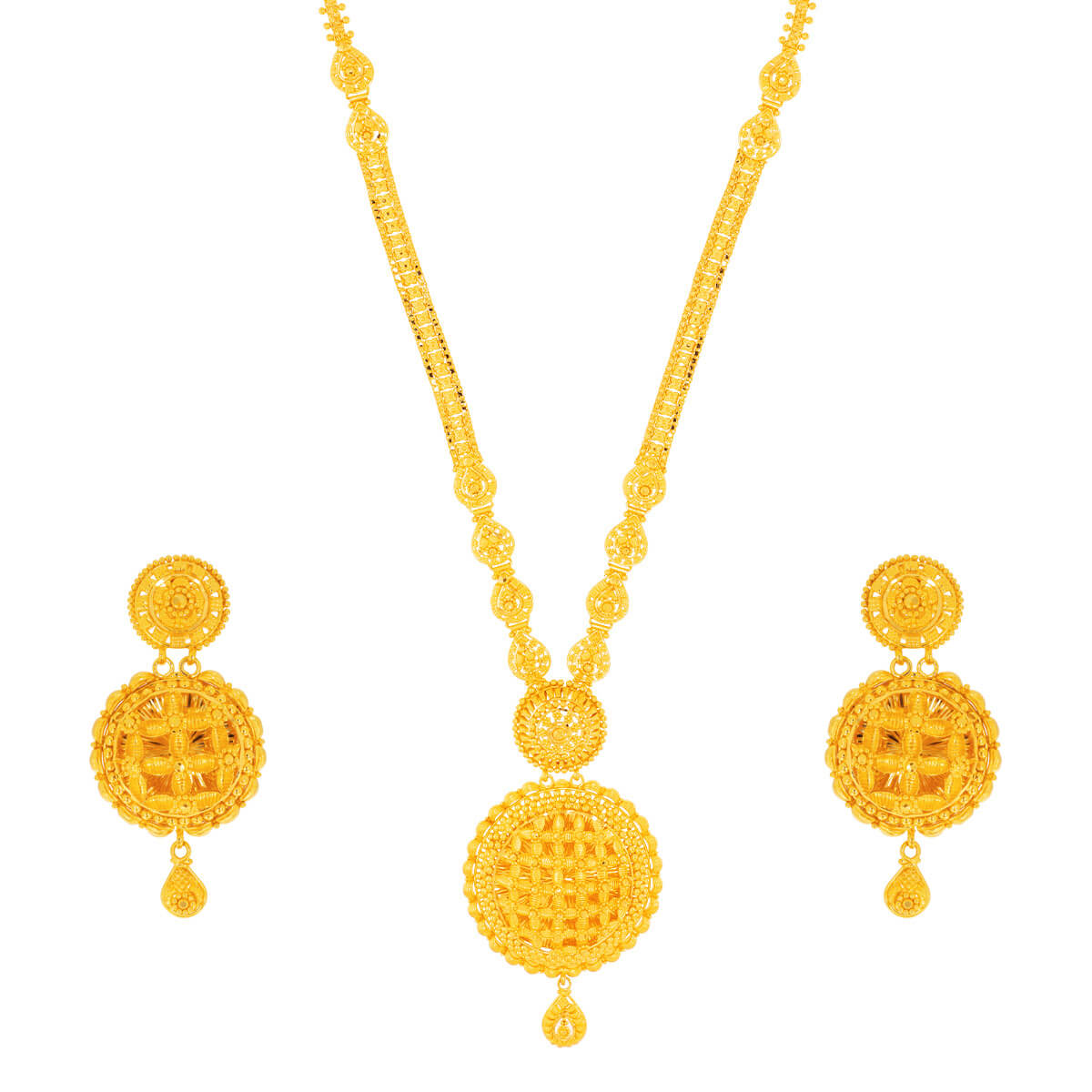 Regal Opulent Gold Necklace Set with Free Gold Coin