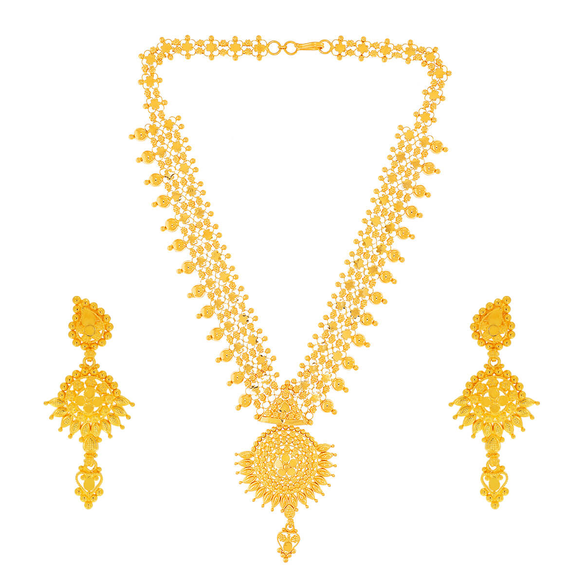 Kanyasa Gold Necklace Set with Free Gold Coin