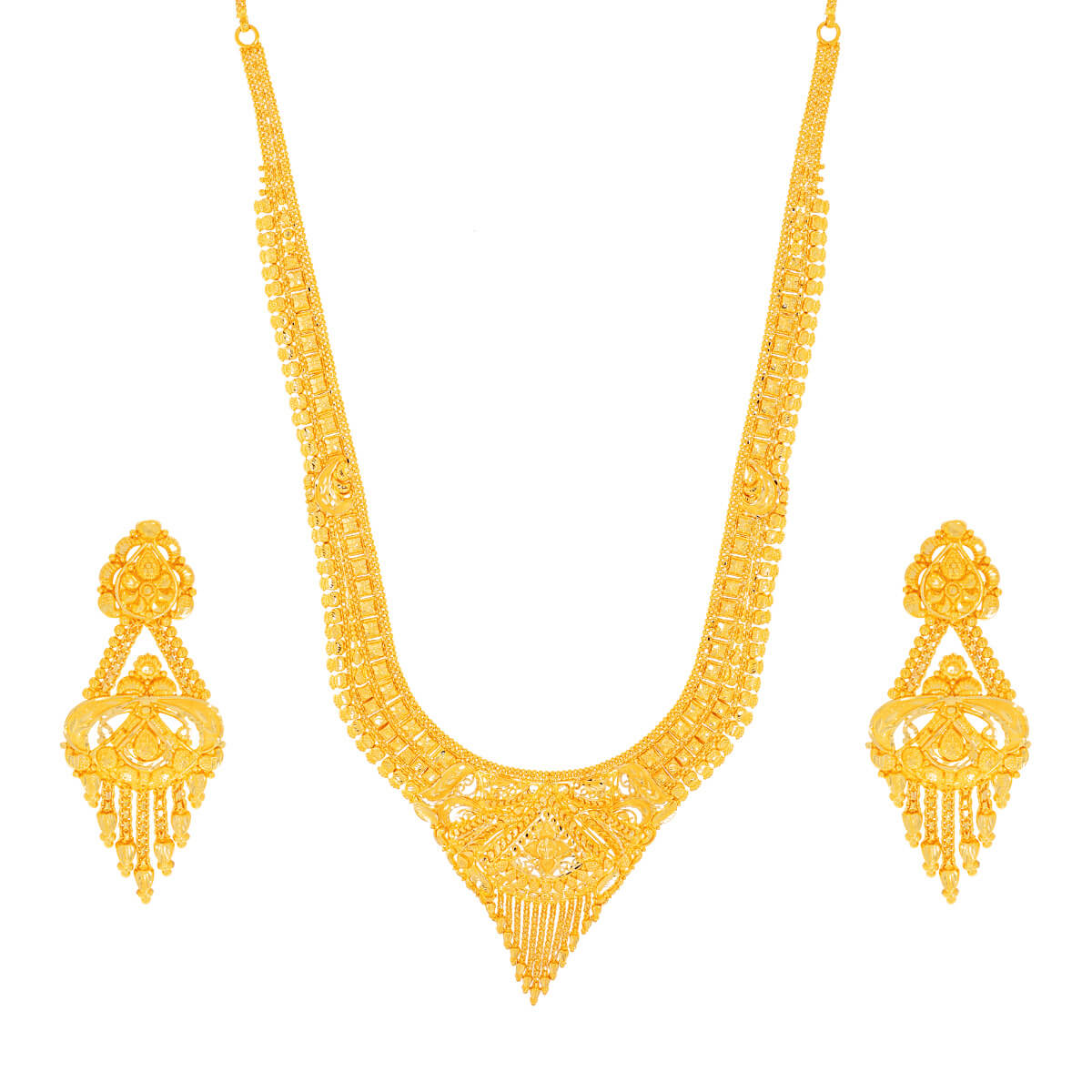 Rajkumari Gold Neclace Set with Free Gold Coin