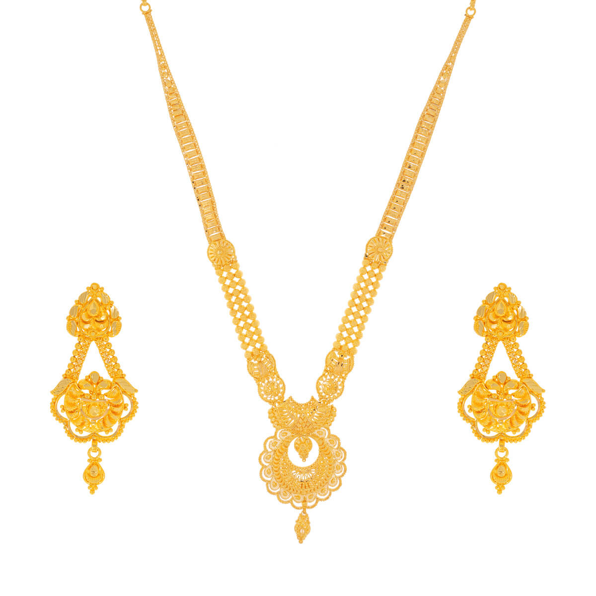 Swanidha Gold Necklace Set with Free Gold Coin