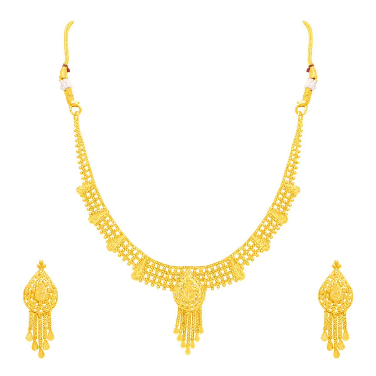 Aatiya Gold Necklace Set with Free Gold Coin