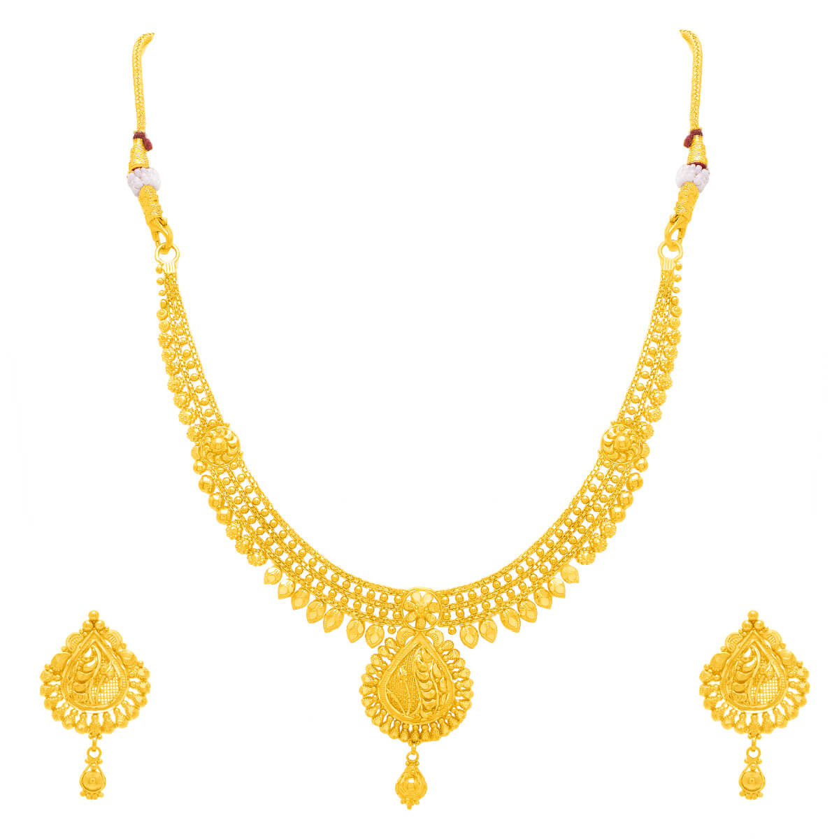 Eiravati Gold Necklace Set with Free Gold Coin