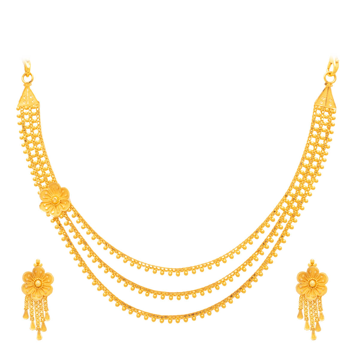 Sowmea Kyra Gold Necklace Set with Free Gold Coin