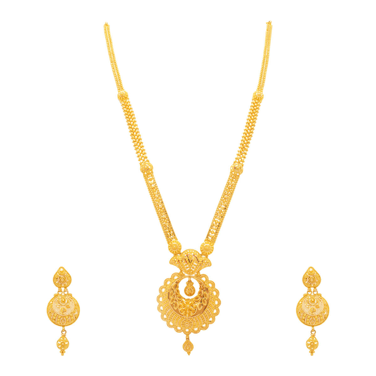 Vedika Gold Necklace Set with Free Gold Coin