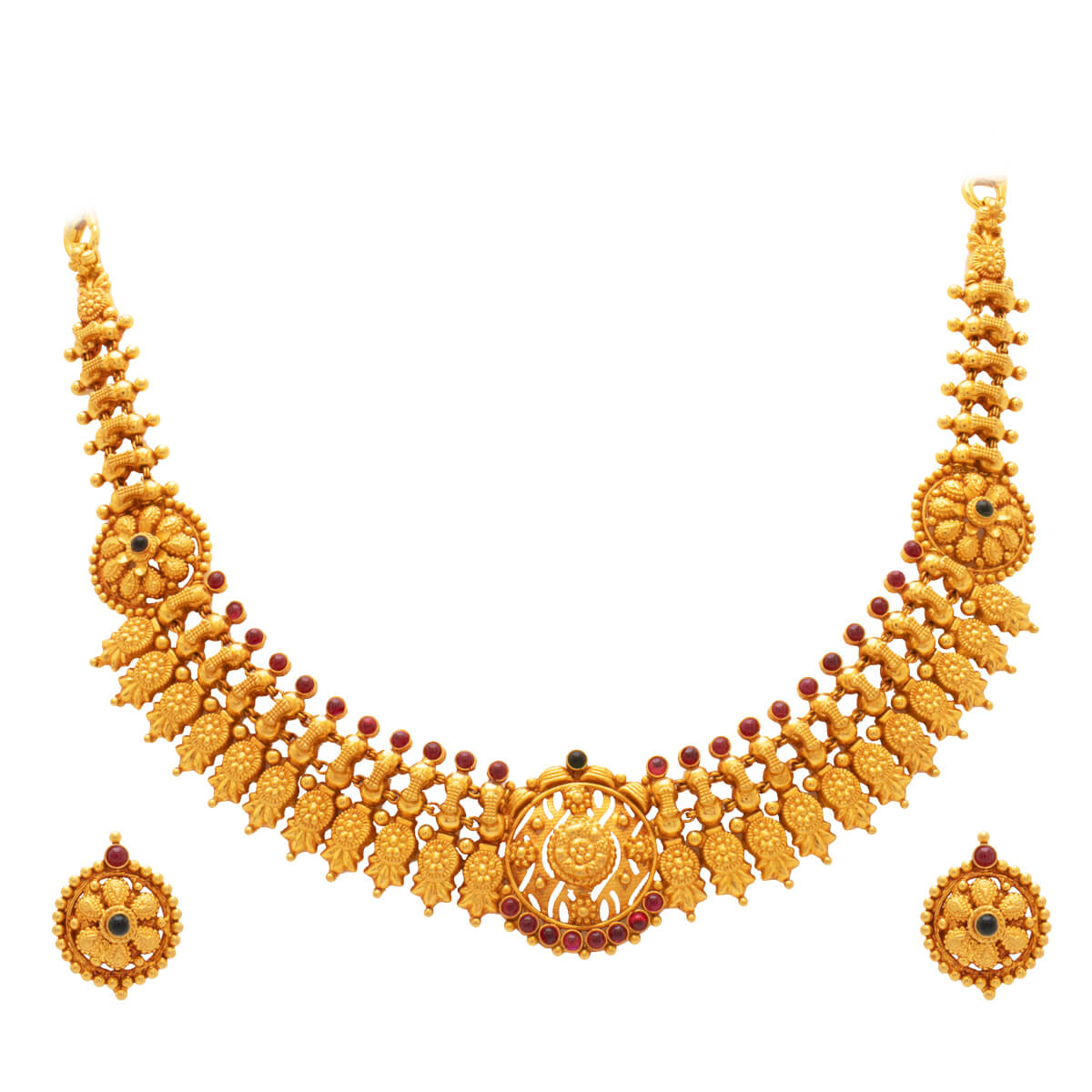 Kausha Gold Necklace Set with Free Gold Coin