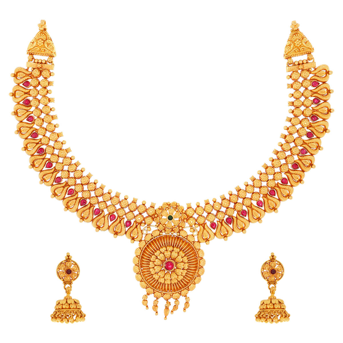 Flora Gold Necklace Set with Free Gold Coin