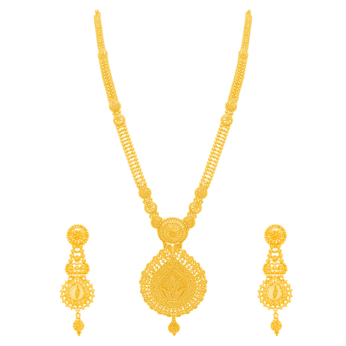 Sharika Gold Necklace Set with Free Gold Coin