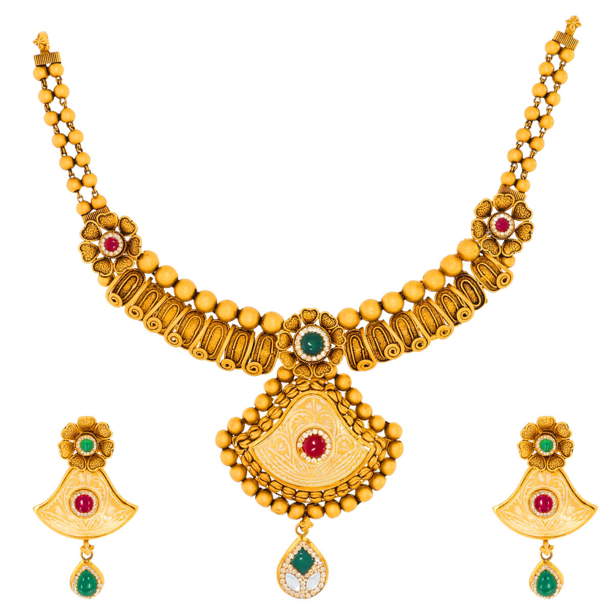 Aara Gold Necklace with Free Gold Coin