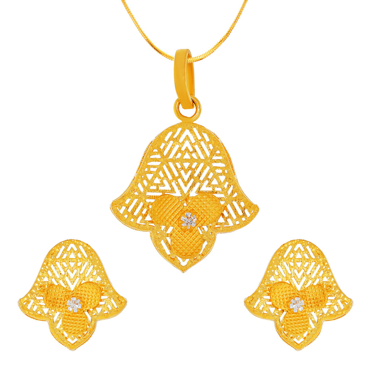 Iris Gold Pendant Set