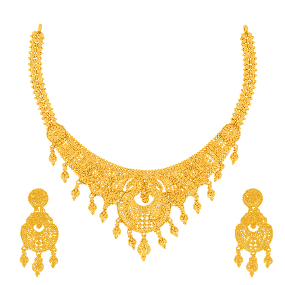 Turushi Gold Necklace Set with Free Gold Coin