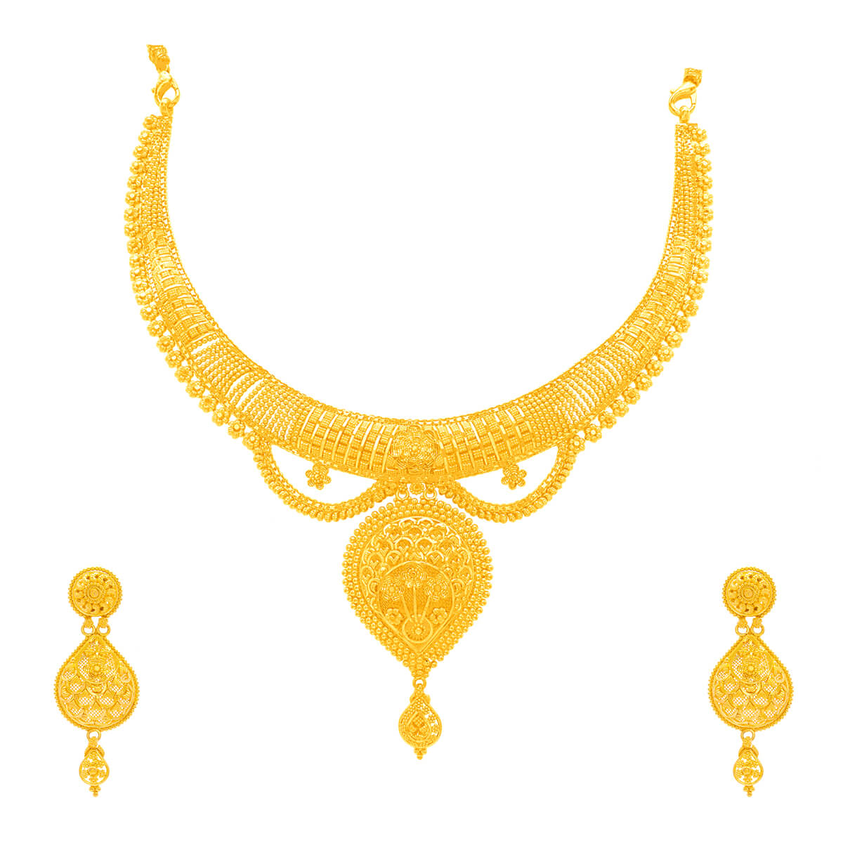 Zelena Gold Necklace Set