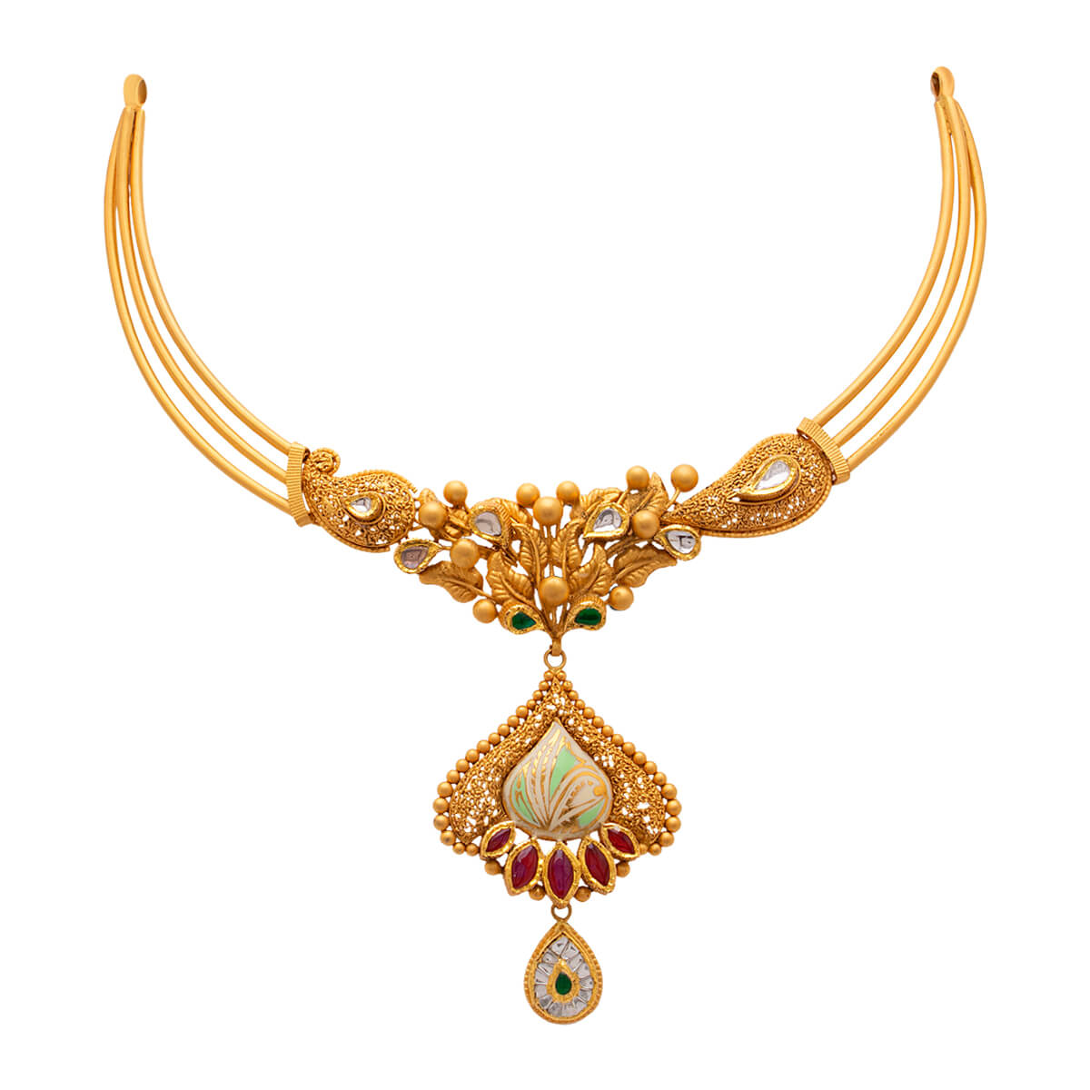 Vishanki Elegant Gold Necklace with Free Gold Coin